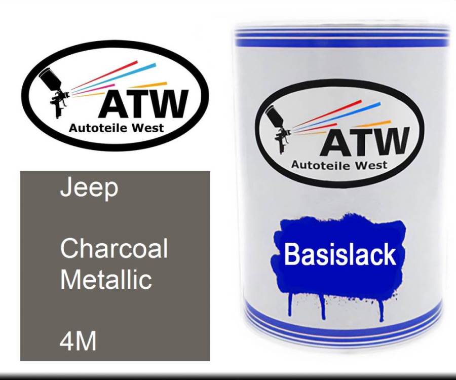 Jeep, Charcoal Metallic, 4M: 500ml Lackdose, von ATW Autoteile West.